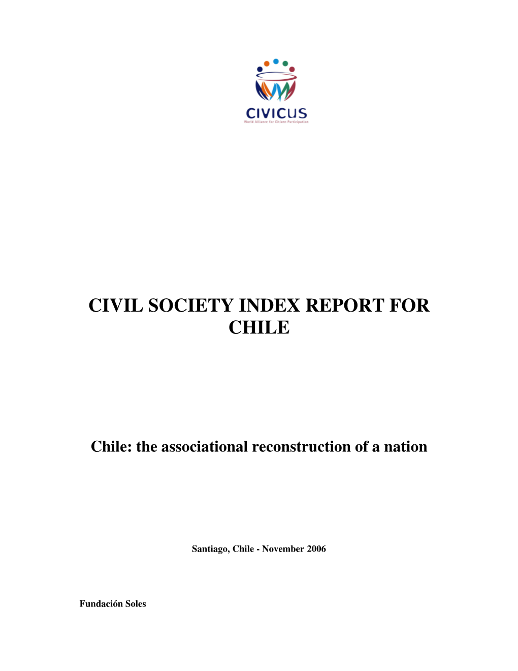 Civil Society Index Report for Chile