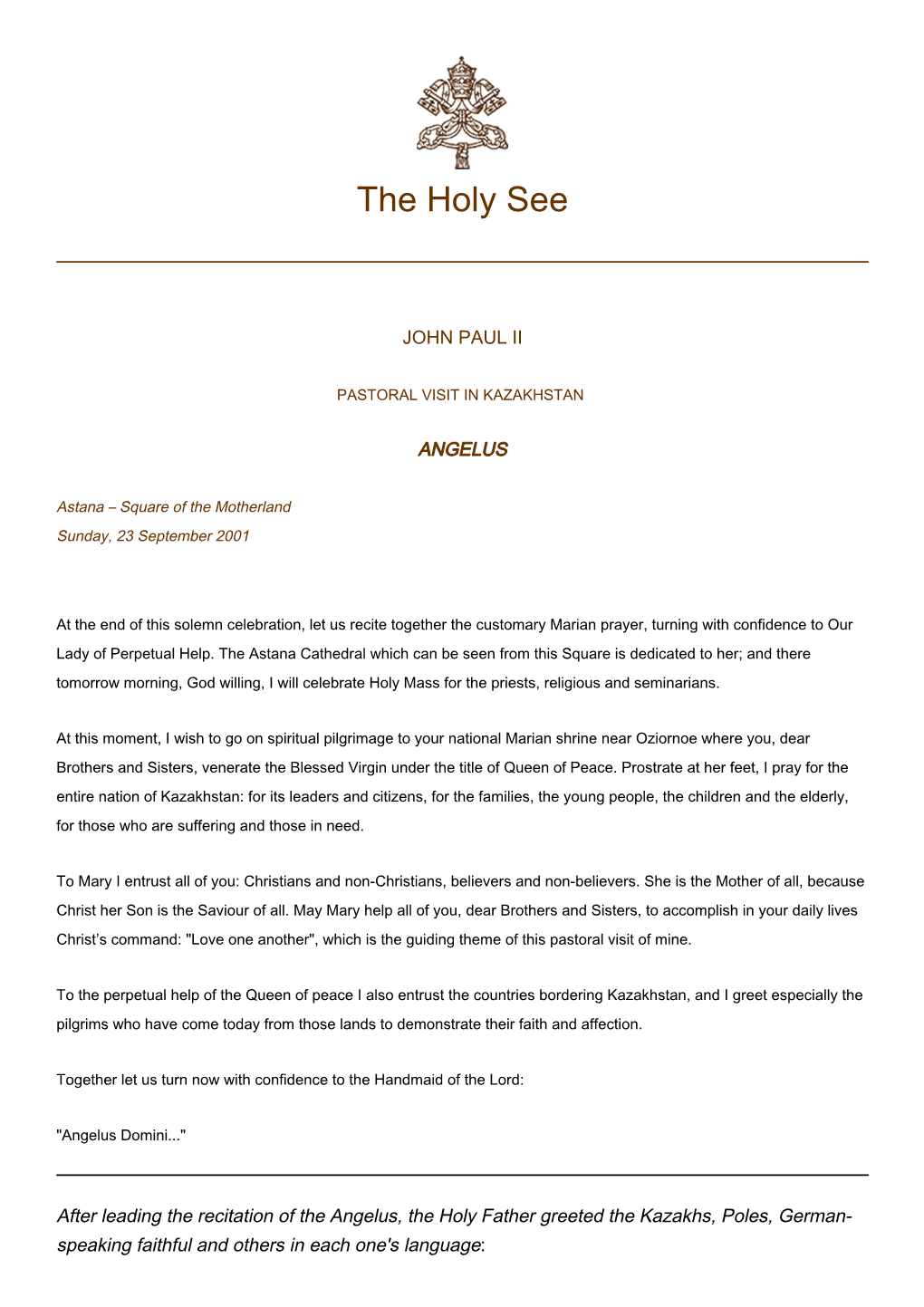 The Holy See