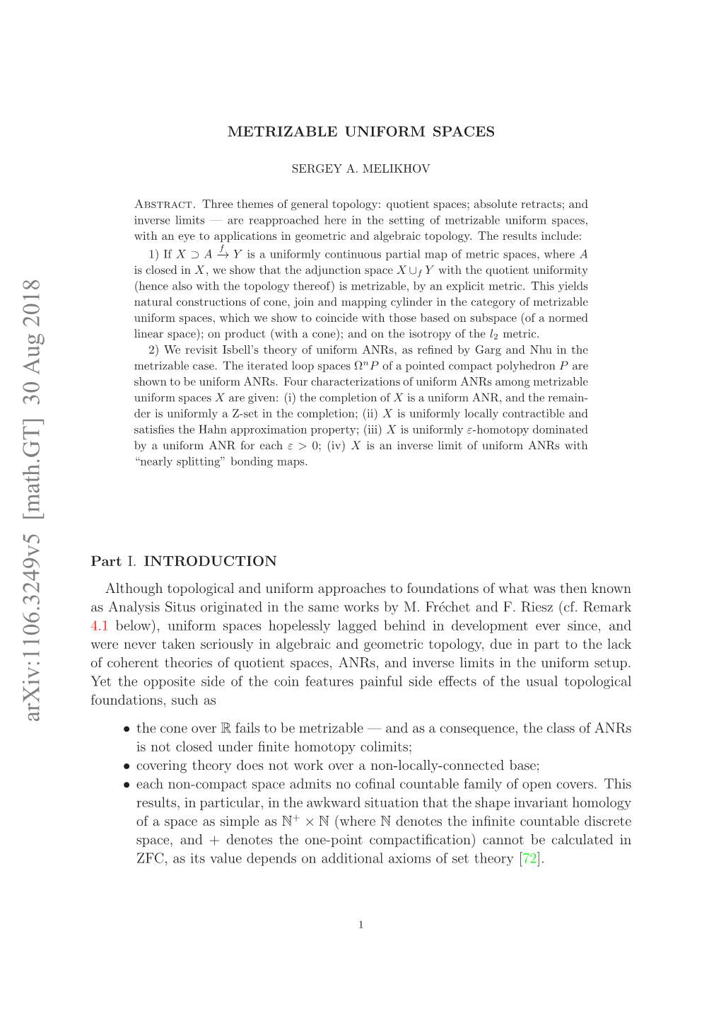 Metrizable Uniform Spaces 2