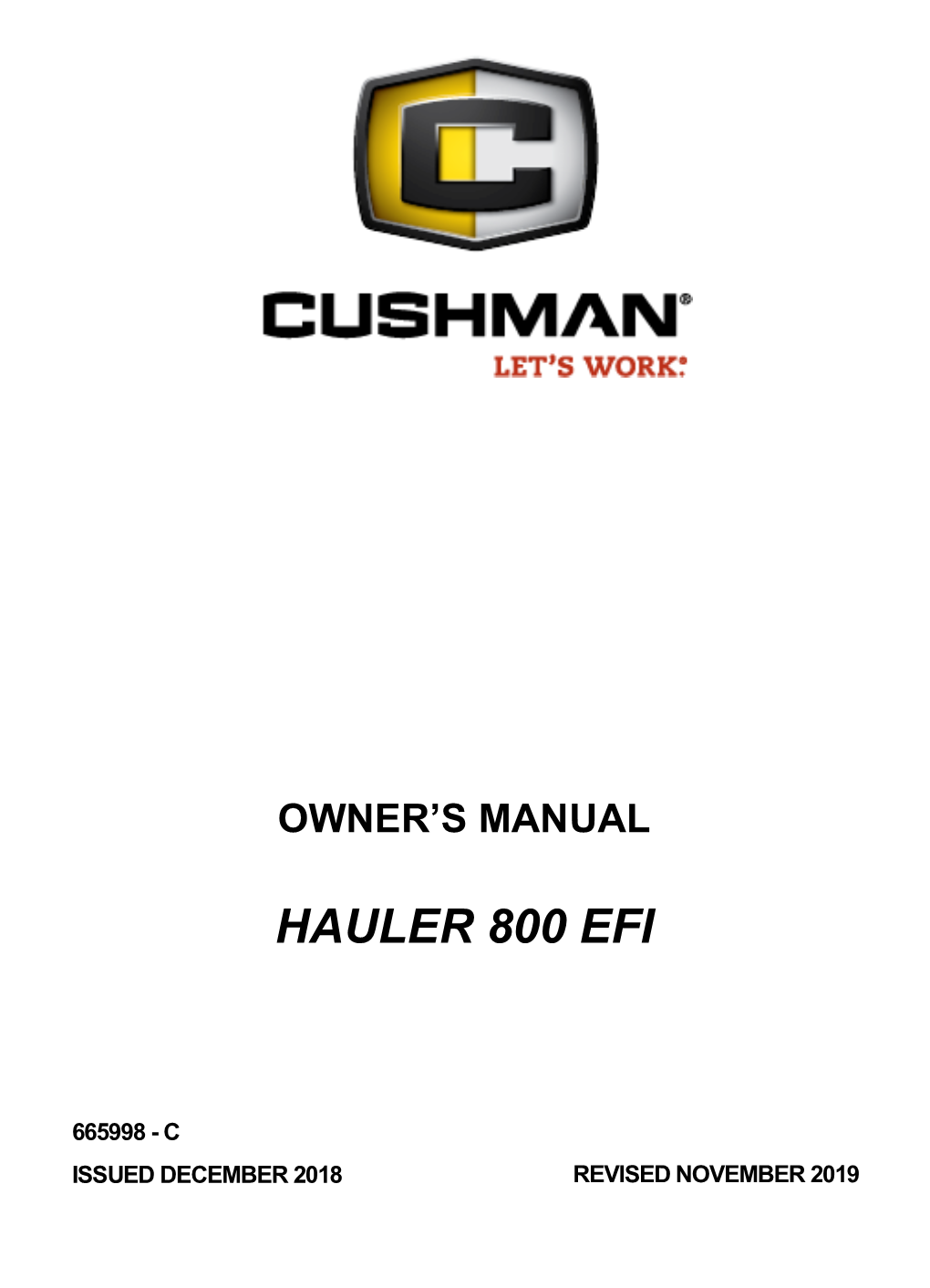 Hauler 800 Efi