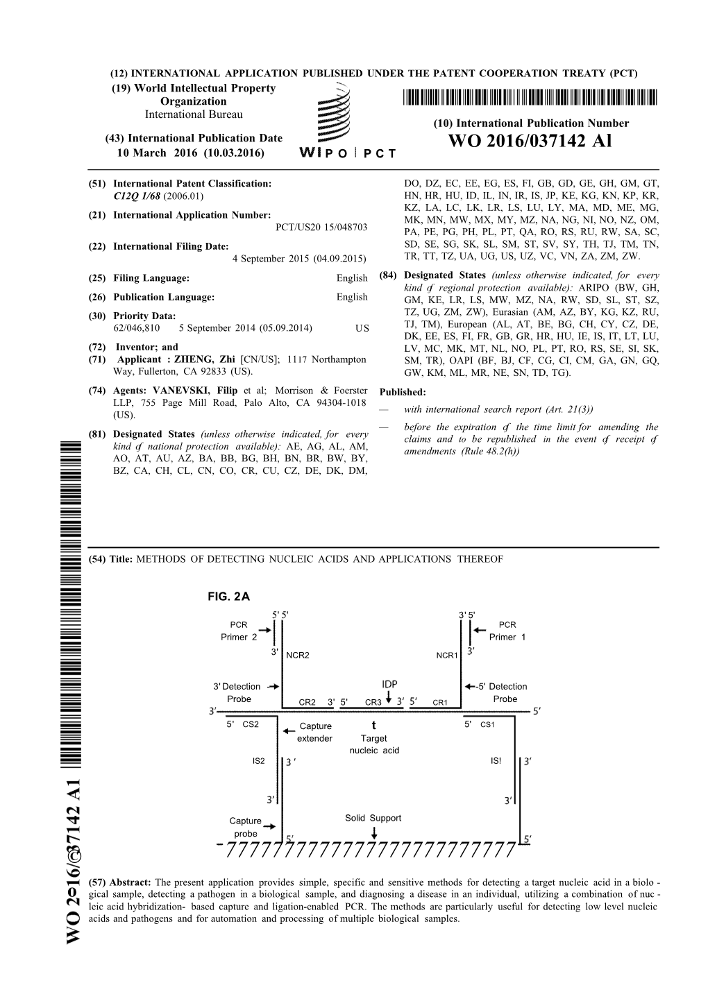 WO 2016/037142 Al 10 March 2016 (10.03.2016) P O P C T