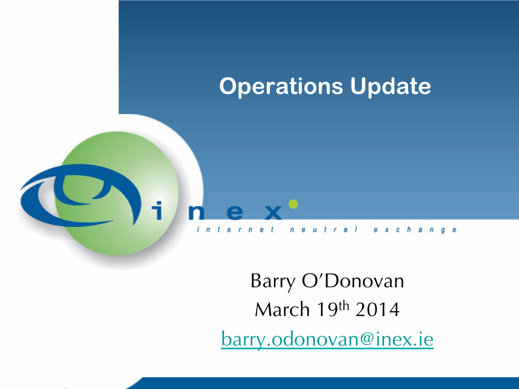 Operations Update