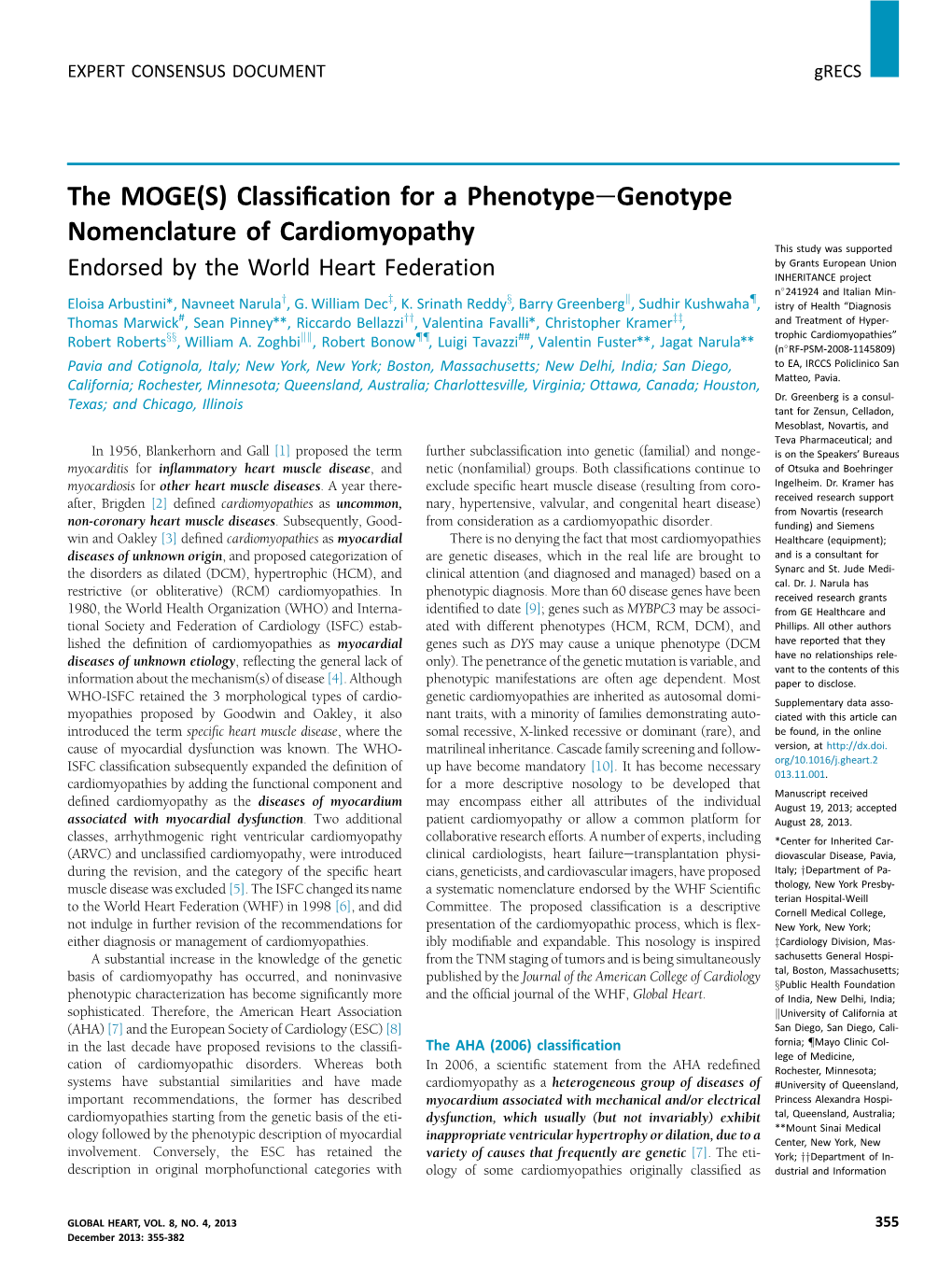 The MOGE(S) Classification for a Phenotype-Genotype