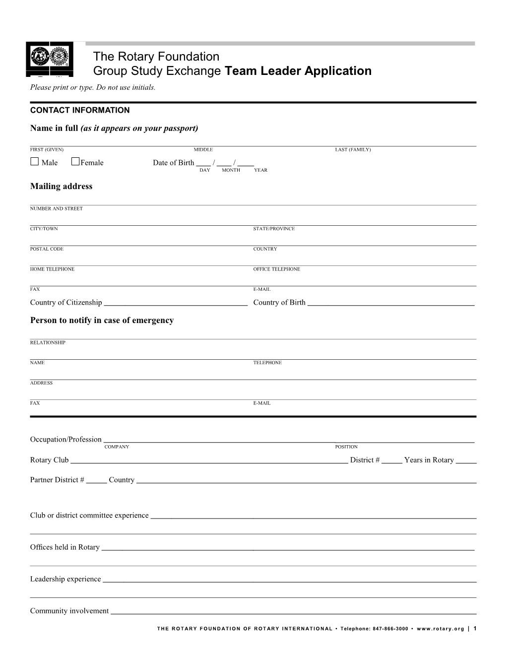 Group Study Exchange Team Leader Application (260-EN) s1