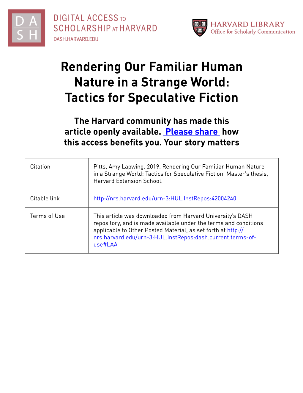 Tactics for Speculative Fiction