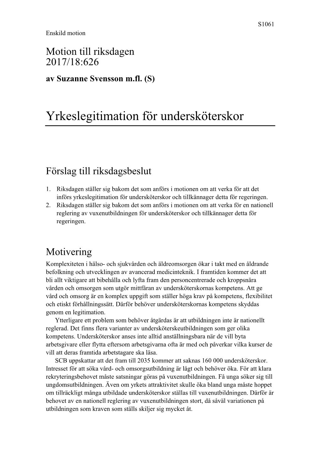 Yrkeslegitimation För Undersköterskor