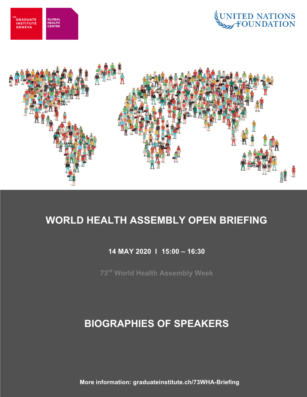 World Health Assembly Open Briefing Biographies Of