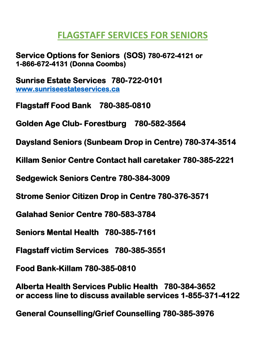 Flagstaff Services for Seniors