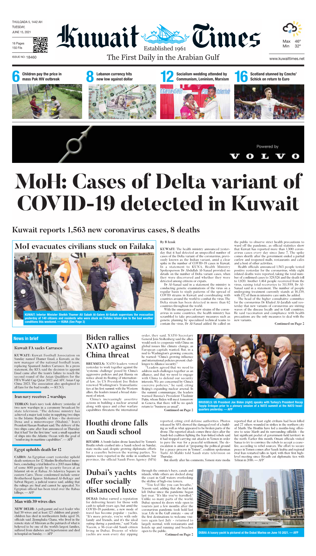 Cases of Delta Variant of COVID-19 Detected in Kuwait