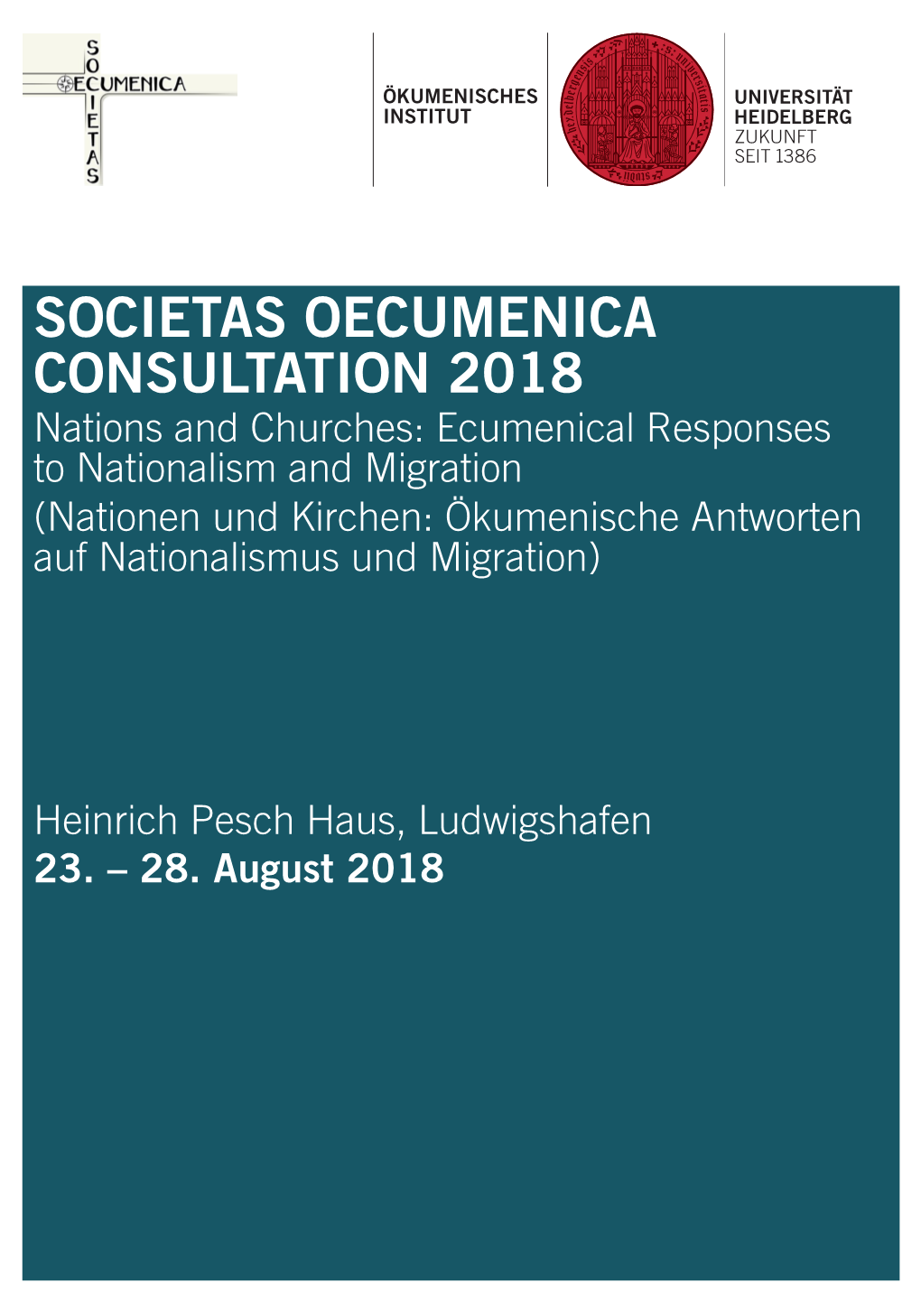 Societas Oecumenica Consultation 2018