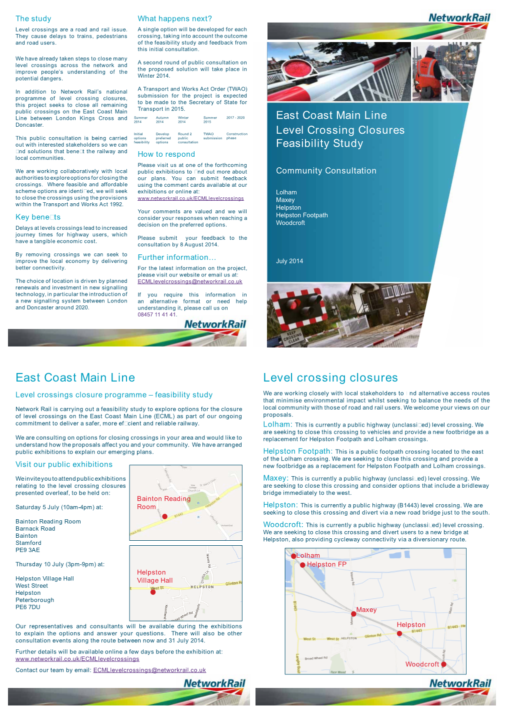 Leaflet on Proposed Level Crossing Changes