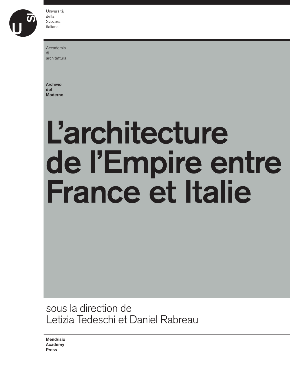 L'architecture De L'empire Entre France Et Italie