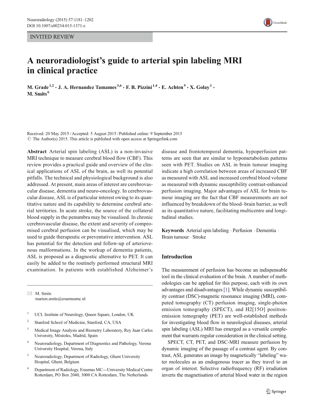 A Neuroradiologist's Guide to Arterial Spin Labeling MRI in Clinical Practice