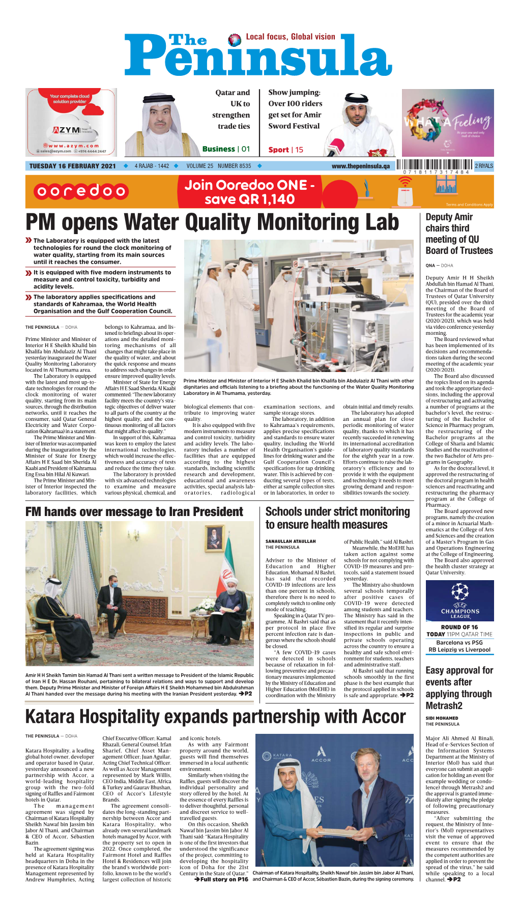 PM Opens Water Quality Monitoring