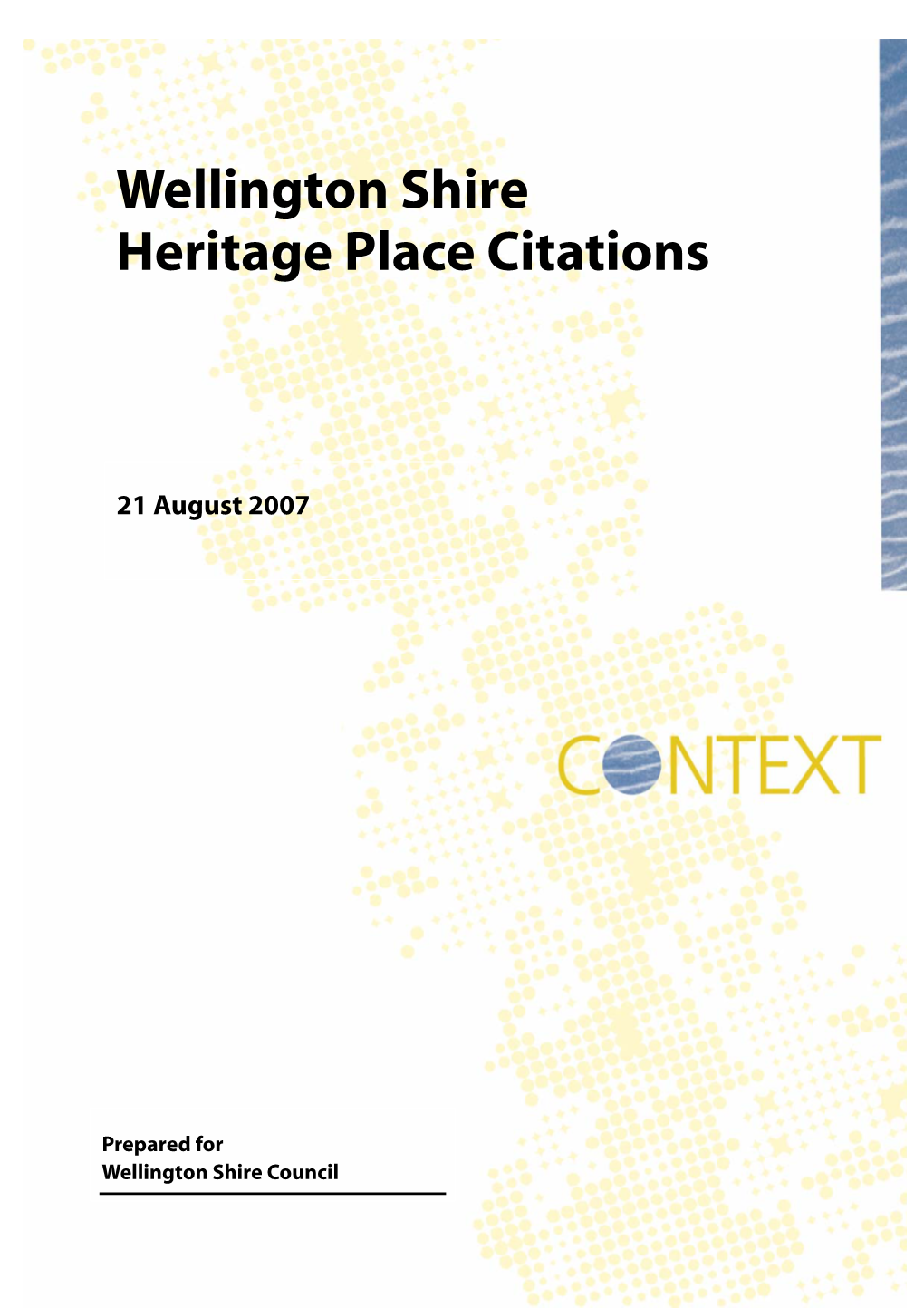 Wellington Shire Heritage Place Citations