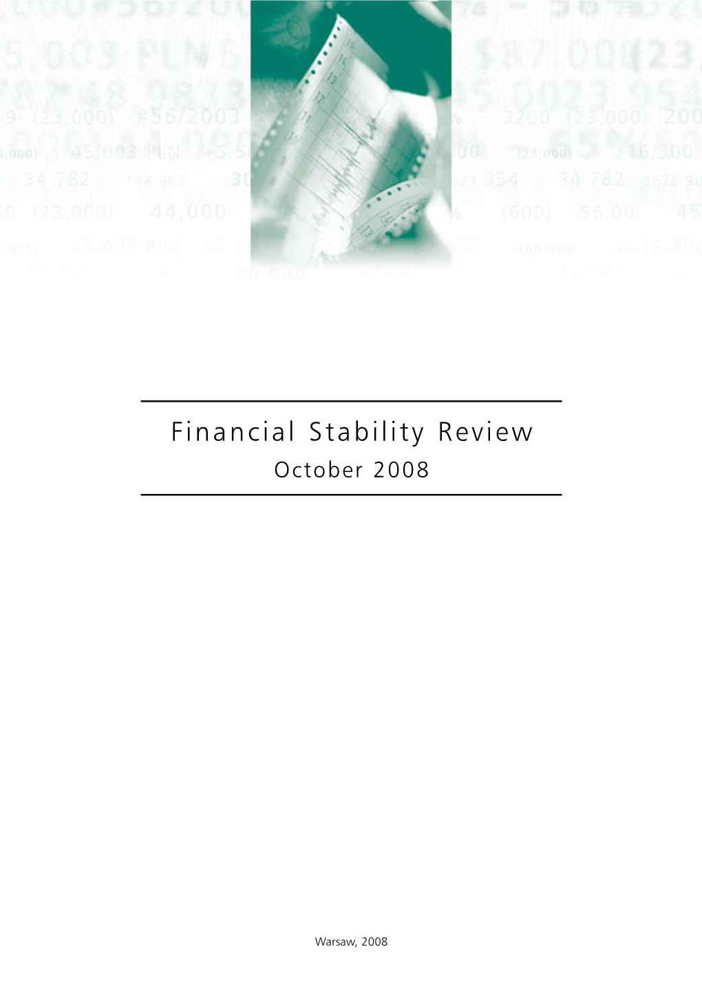 Financial Stability Review October 2008