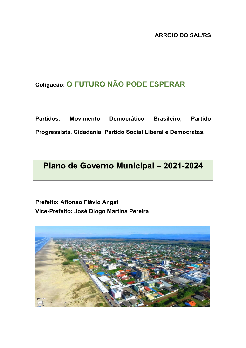 Plano De Governo Municipal – 2021-2024