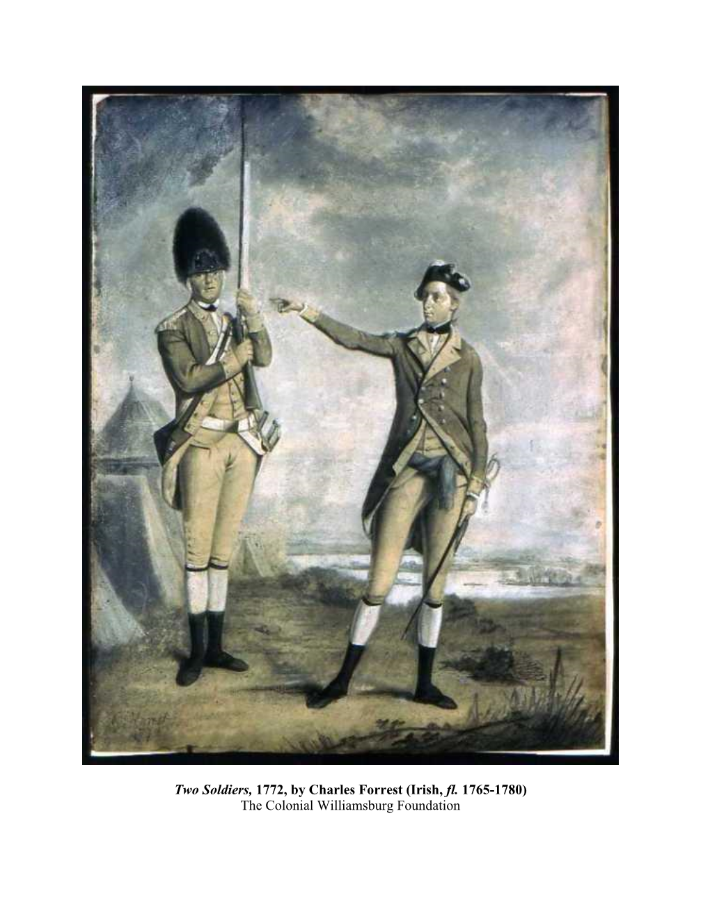 Identification of the British Regiment Represented in Charles Forrest's 1772 Pastel Drawing