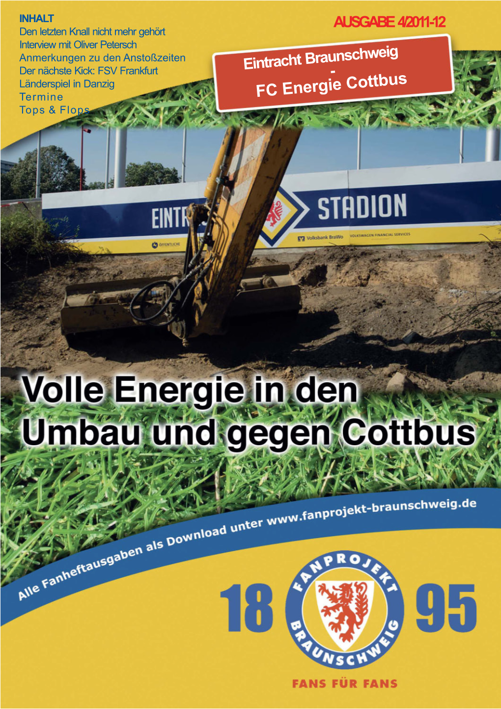 FC Energie Cottbus Top S & F L Op S Inhalt Kolumne "Eintrachtstadion" S