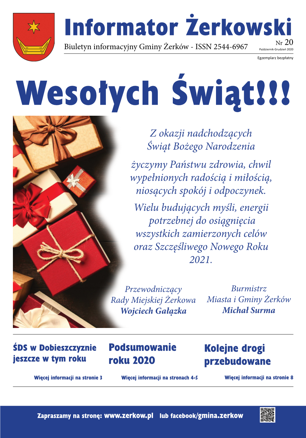 Informator Żerkowski Nr 20 Biuletyn Informacyjny Gminy Żerków - ISSN 2544-6967 Październik-Grudzień 2020