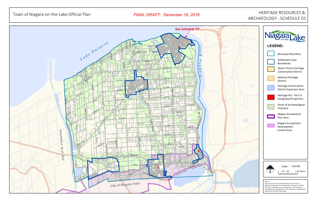 SCHEDULE D1 Town of Niagara-On-The-Lake Official Plan