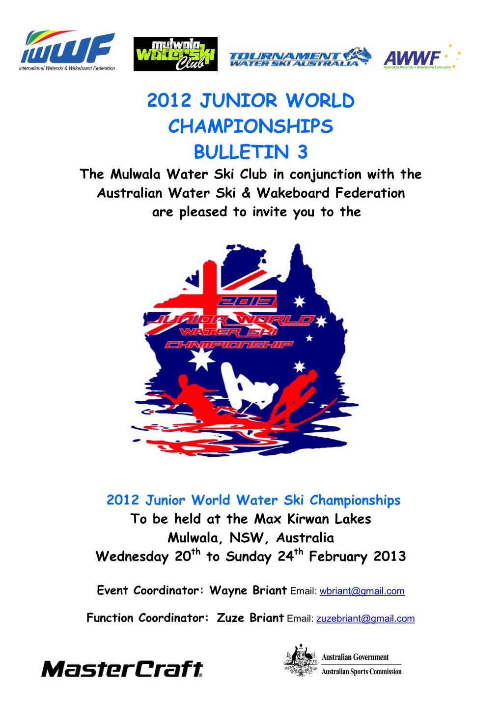 2012 Junior World Championships Bulletin 3
