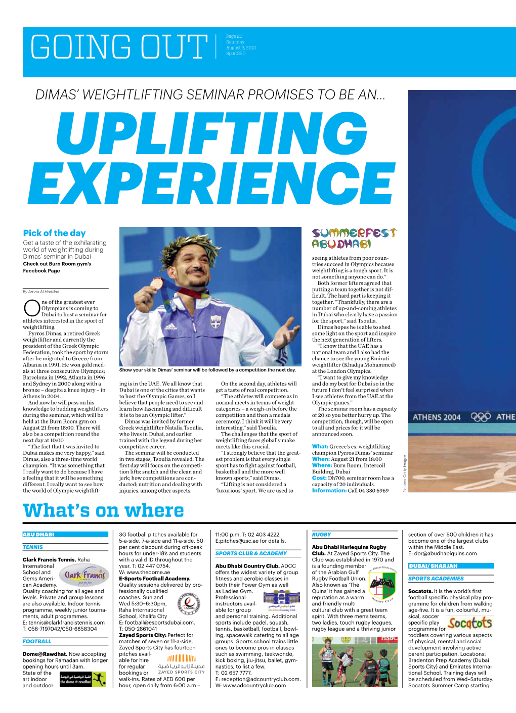 Uplifting Experience Dimas' Weightlifting