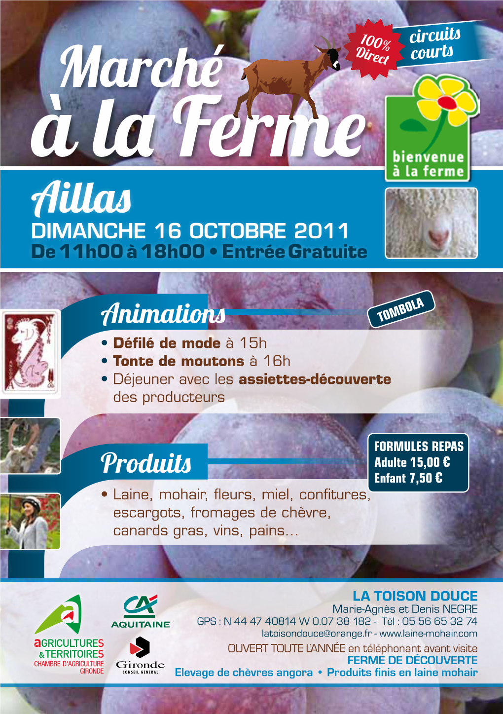 Aillas DIMANCHE 16 OCTOBRE 2011 De 11H00 À 18H00 • Entrée Gratuite