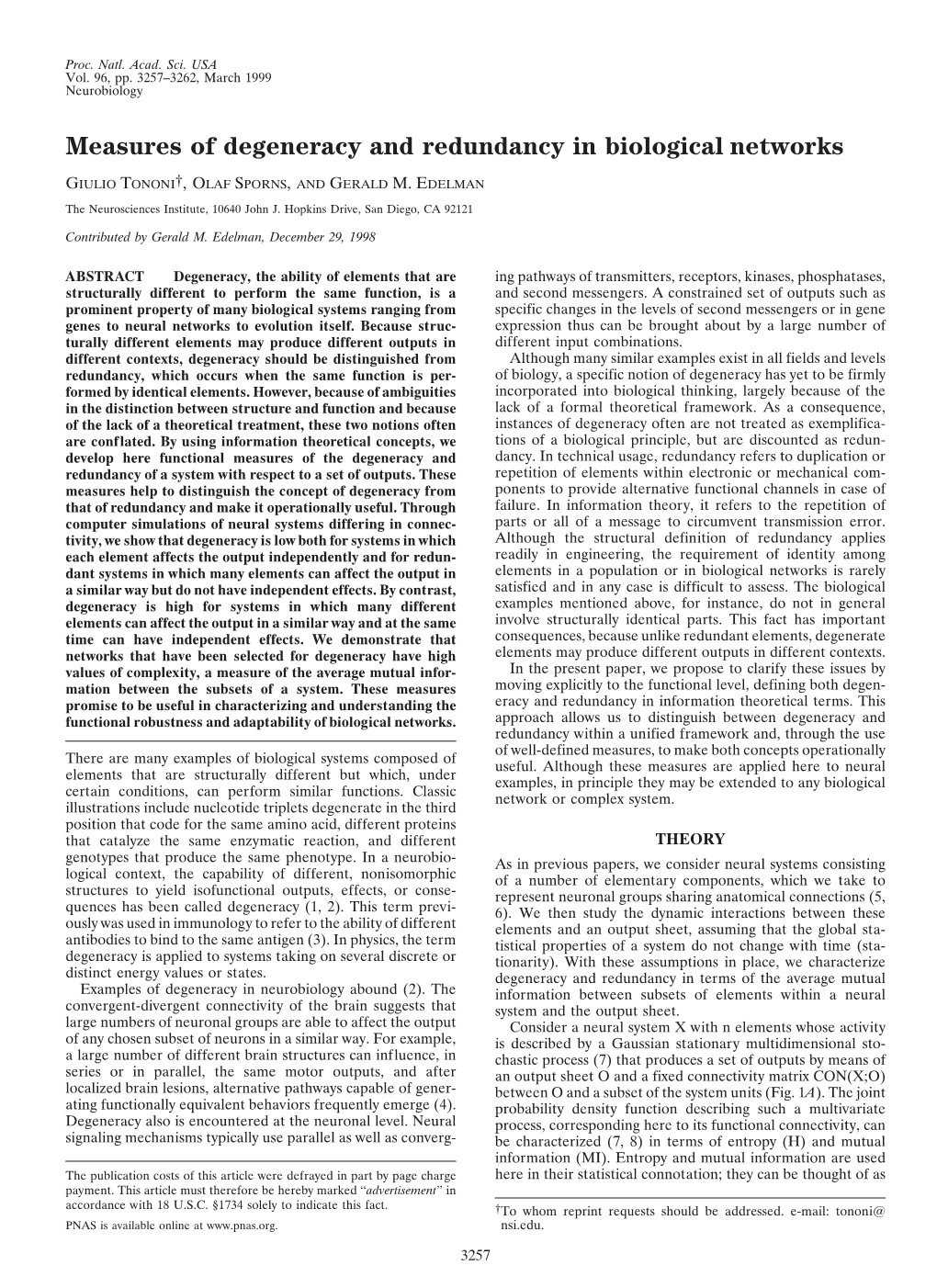 Measures of Degeneracy and Redundancy in Biological Networks