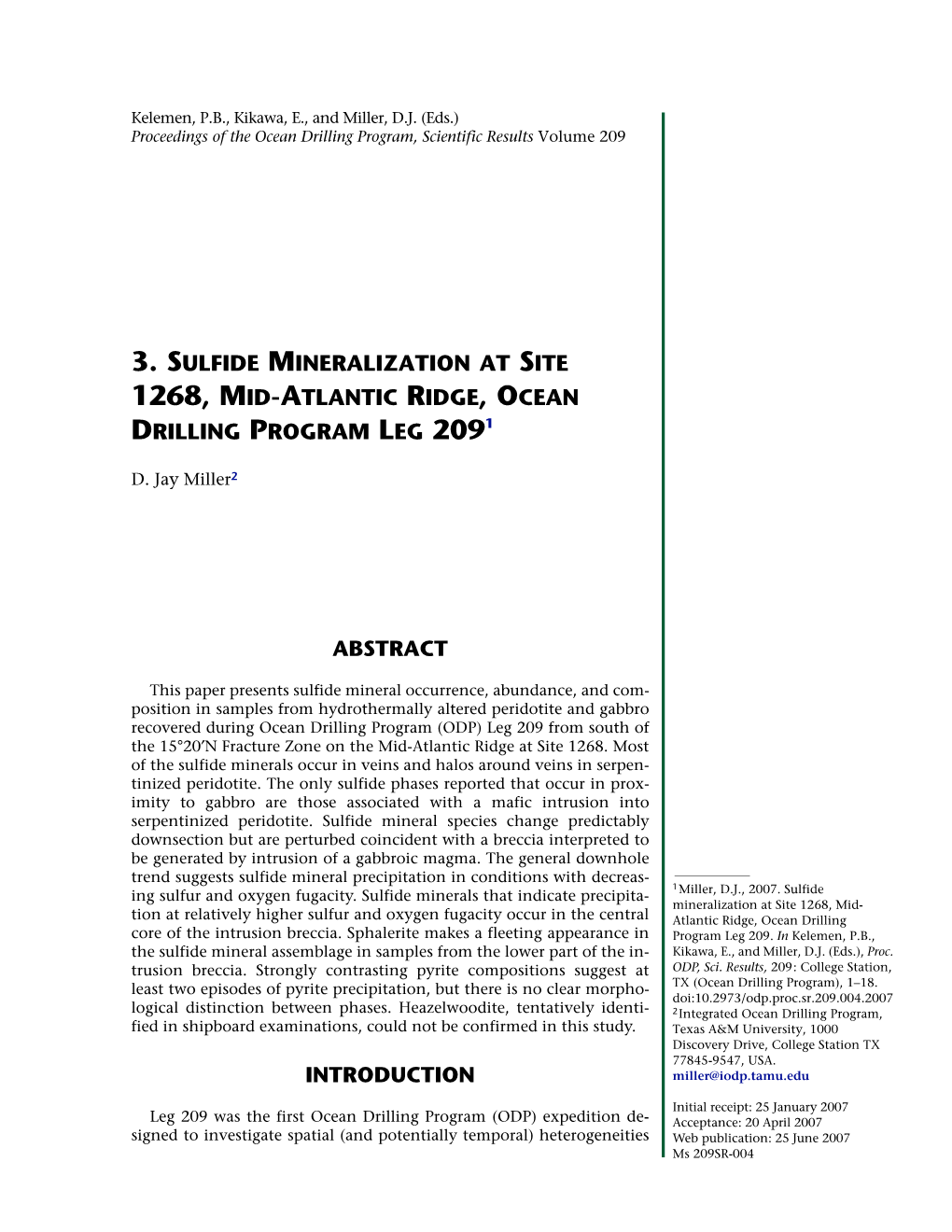 3. Sulfide Mineralization at Site 1268, Mid-Atlantic Ridge, Ocean Drilling Program Leg 2091