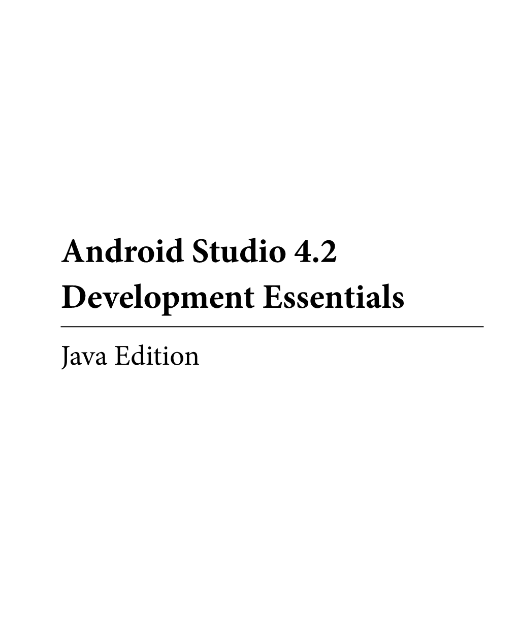Android Studio 4.2 Development Essentials