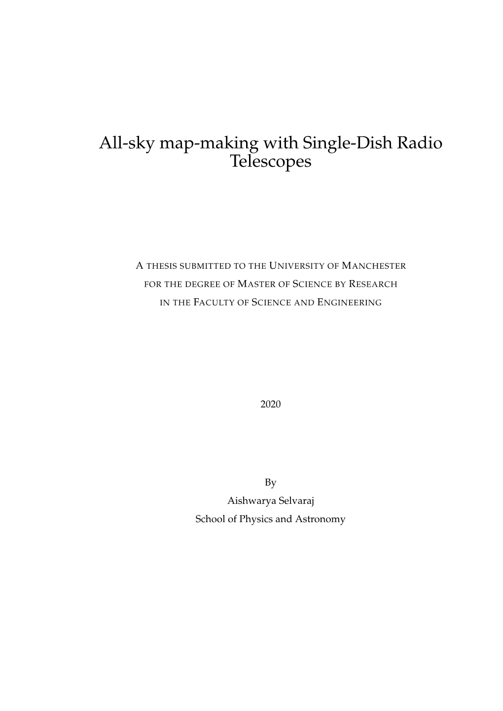 All-Sky Map-Making with Single-Dish Radio Telescopes