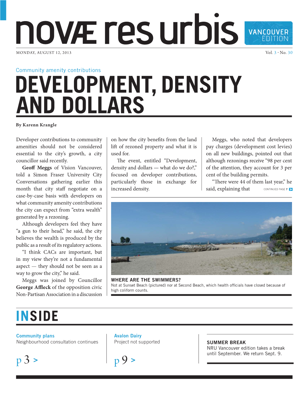 Development, Density and Dollars