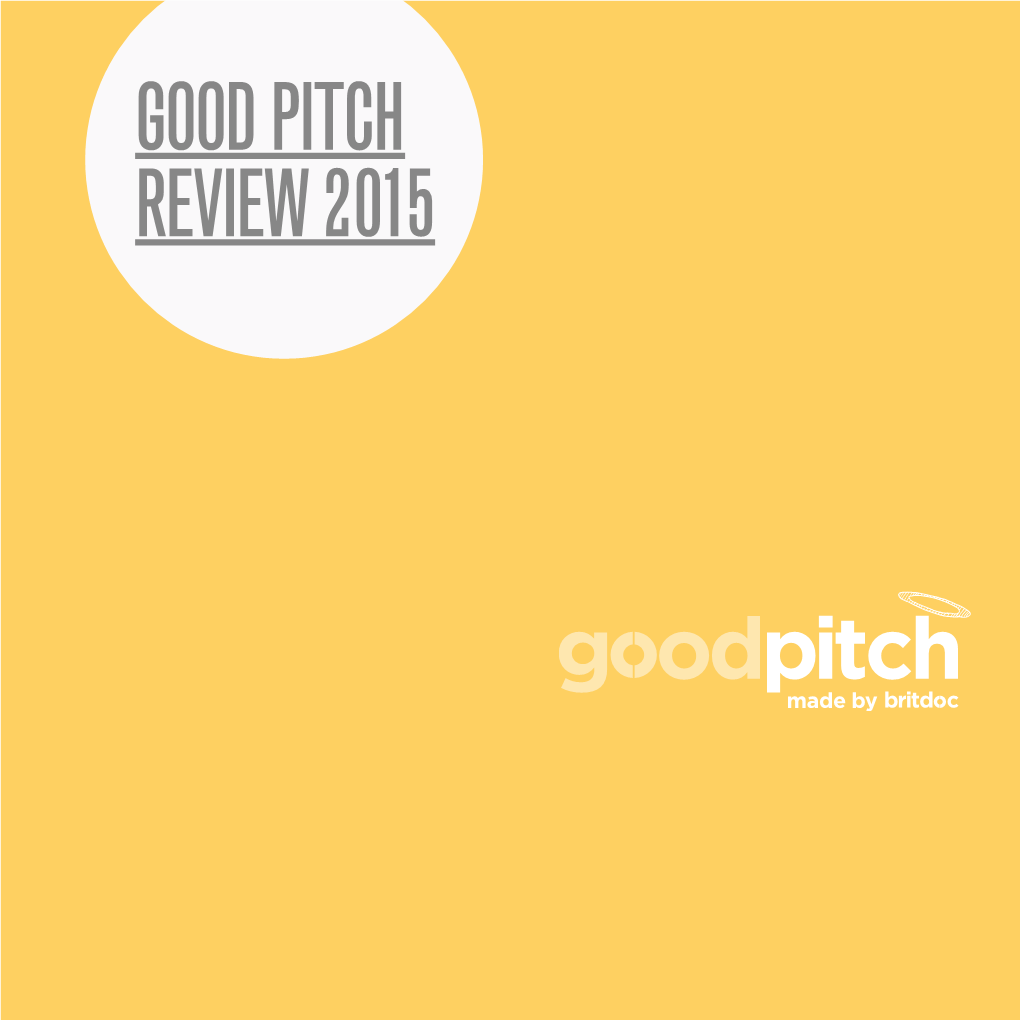 Good Pitch Review 2015