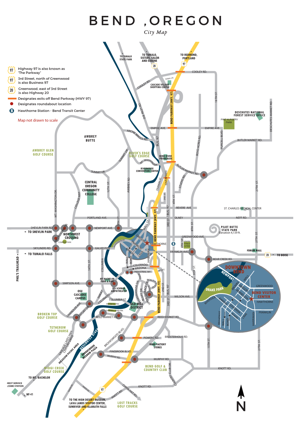 BEND ,OREGON City Map