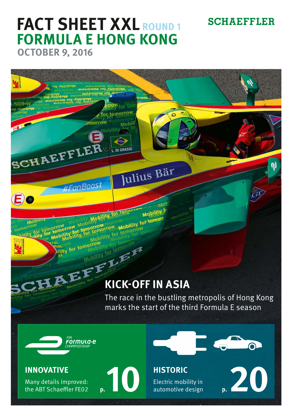 FACT SHEET XXL FORMULA E HONGKONG Oct. 9, 2016