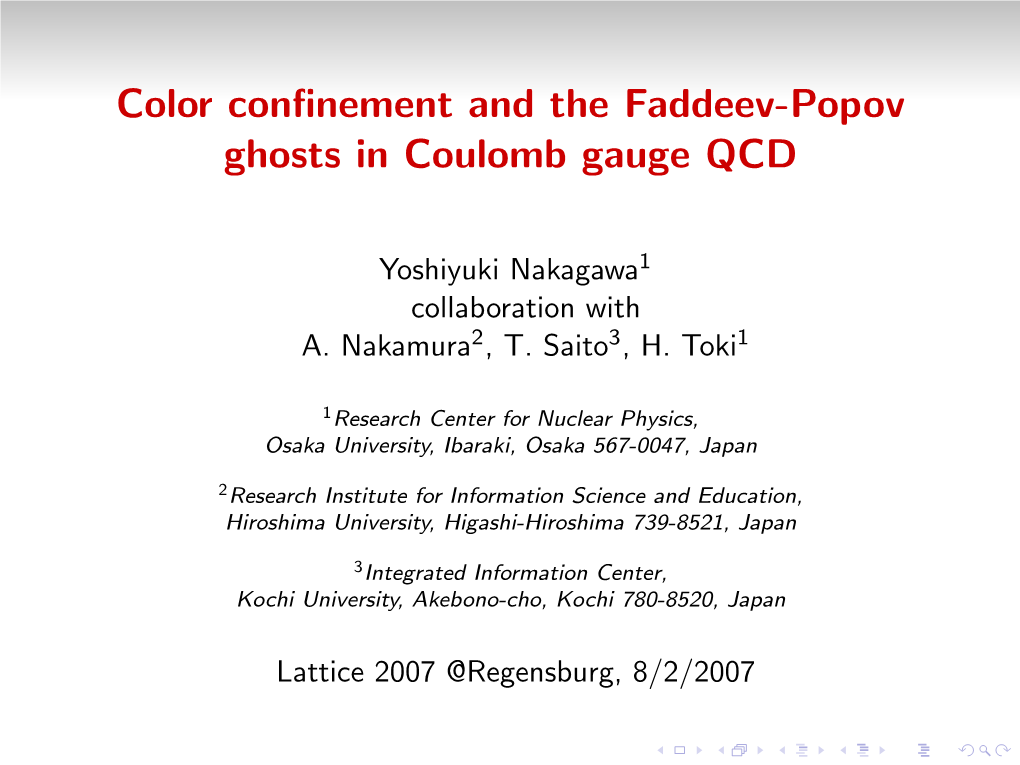 Color Confinement and the Faddeev-Popov Ghosts in Coulomb