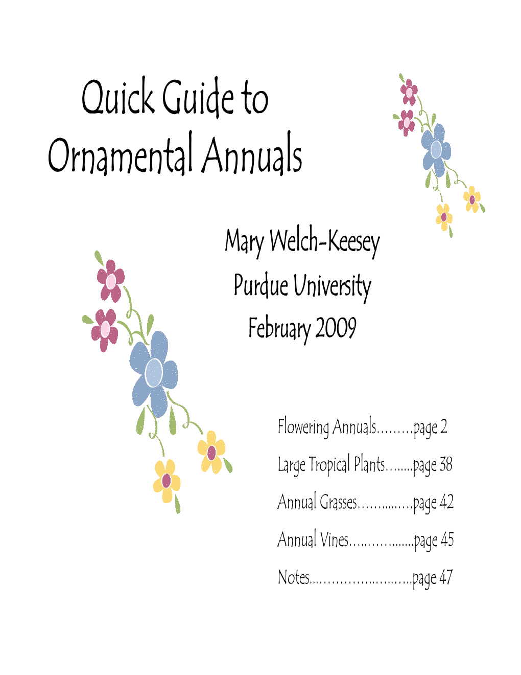 Quick Guide to Ornamental Annuals