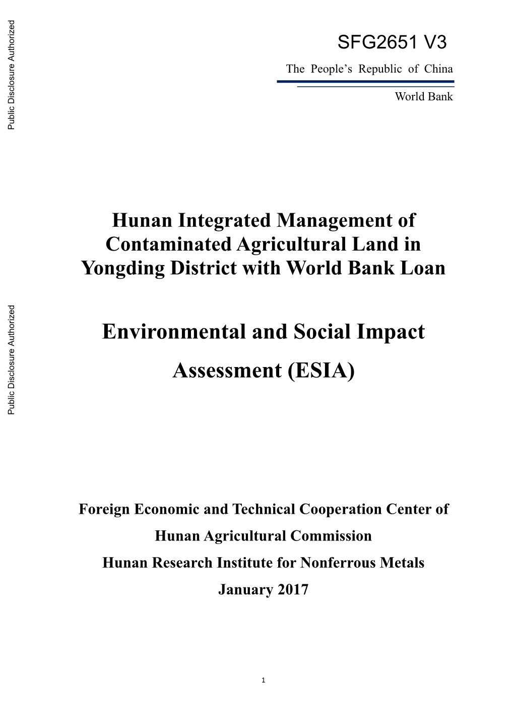 9.5 Summary of Mitigation Measures of Environmental and Social Influence