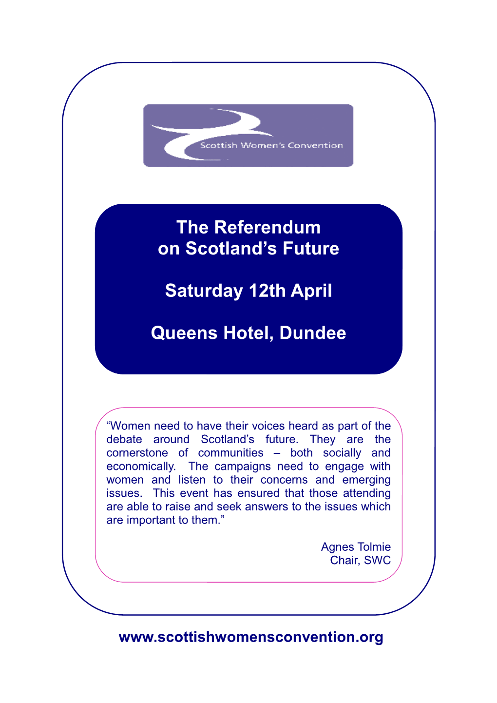 Dundee Referendum Report