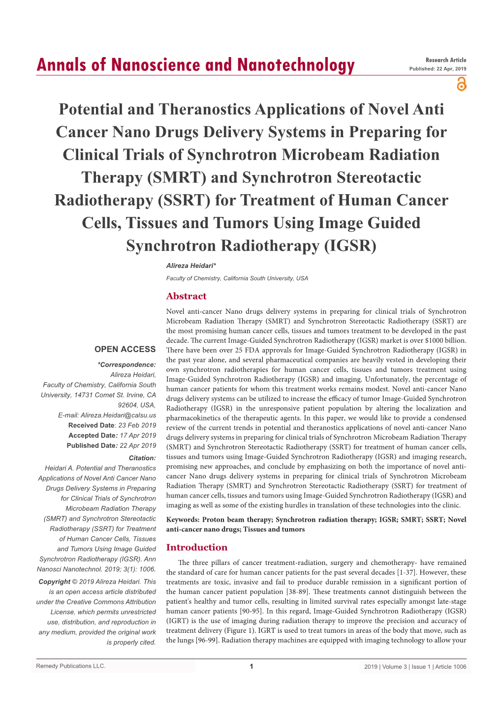 Potential and Theranostics Applications of Novel Anti Cancer