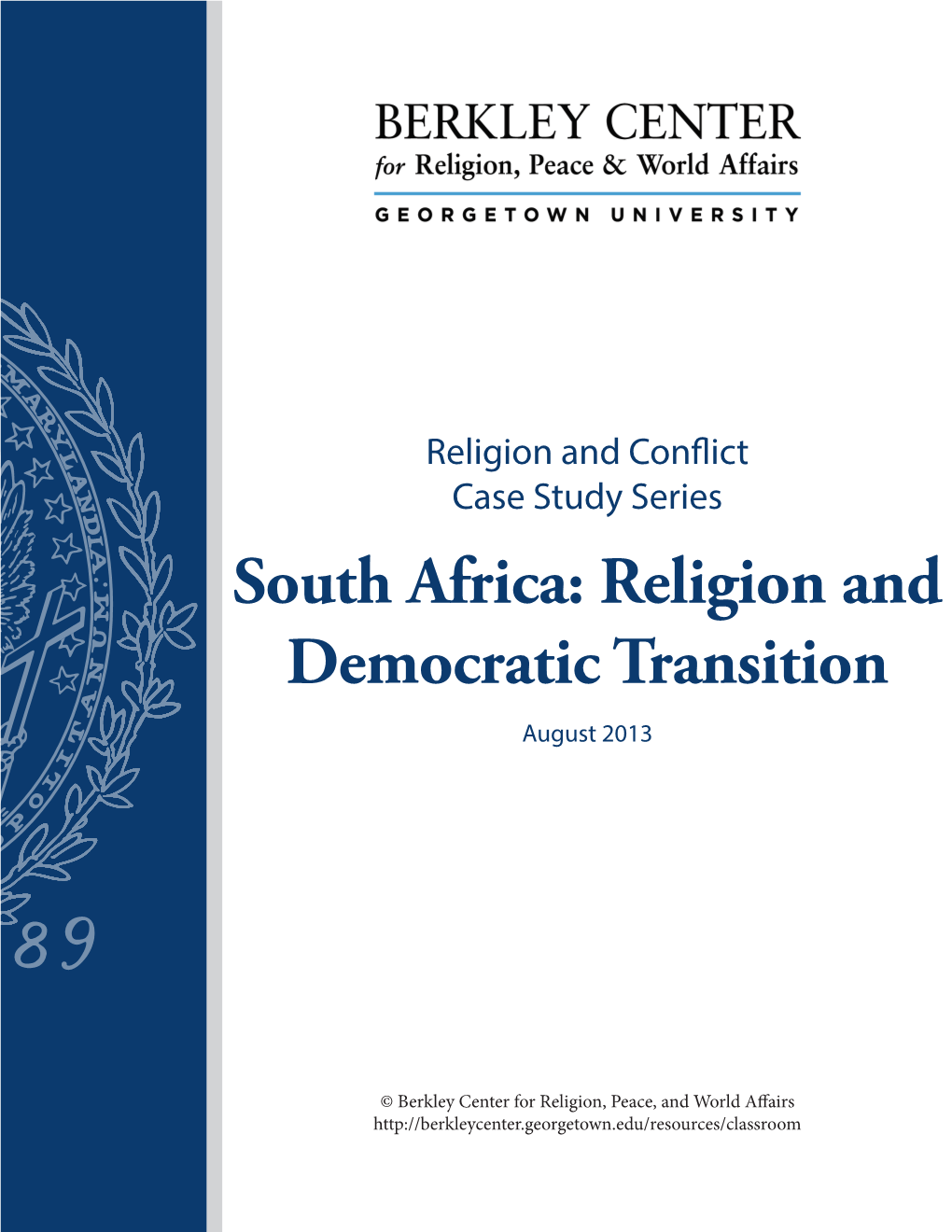 South Africa: Religion and Democratic Transition August 2013