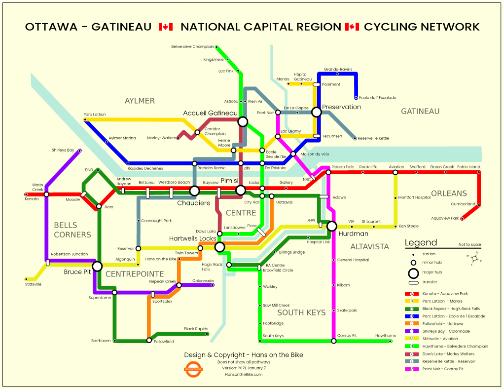 Ottawa - Gatineau National Capital Region Cycling Network