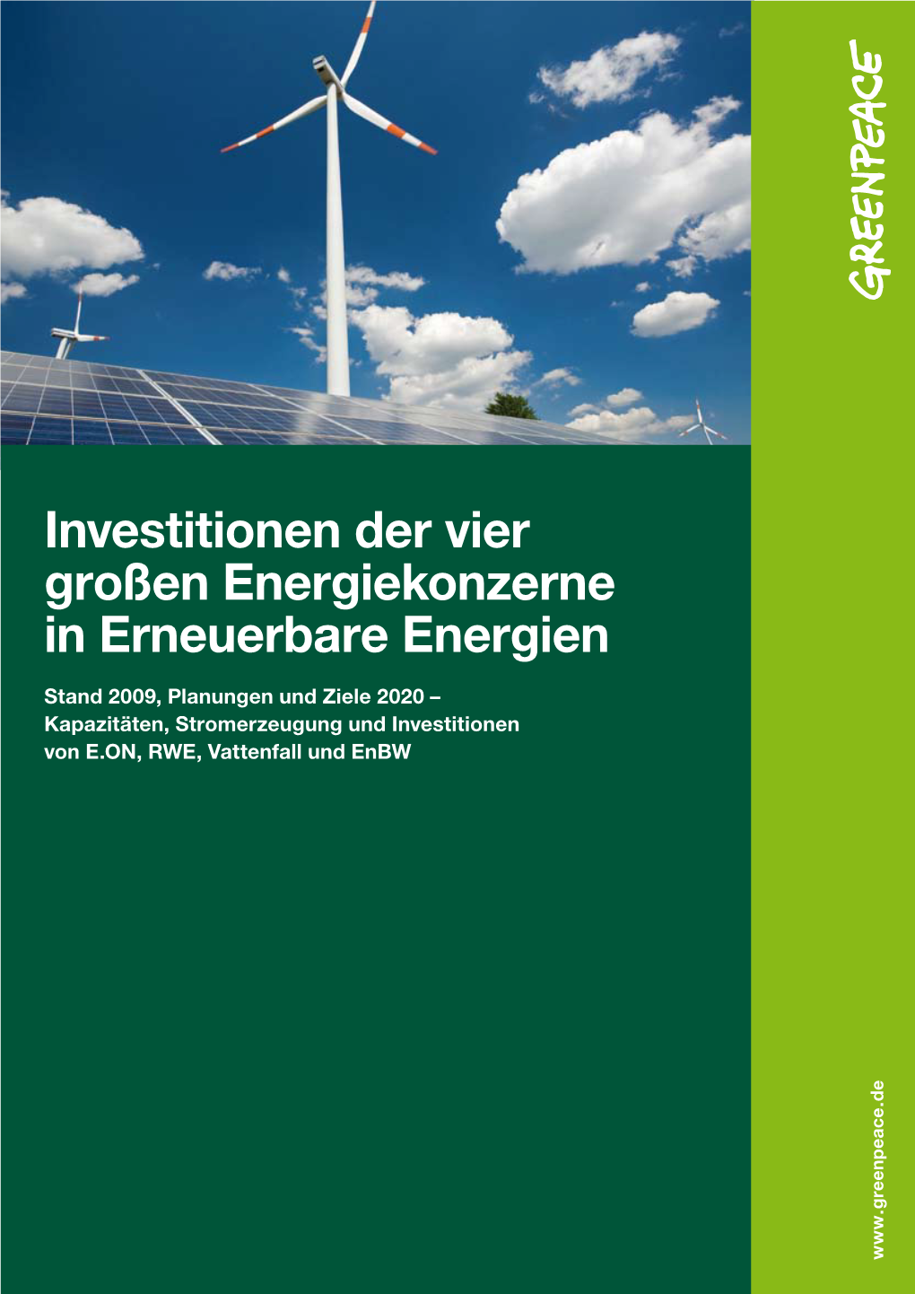 Investitionen Der Energiekonzerne in Erneuerbare Energien
