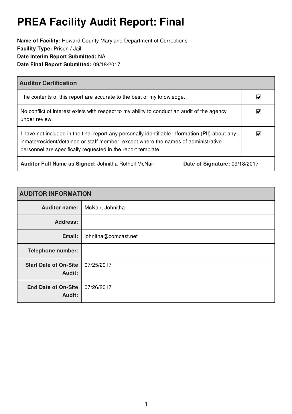 PREA Audit System