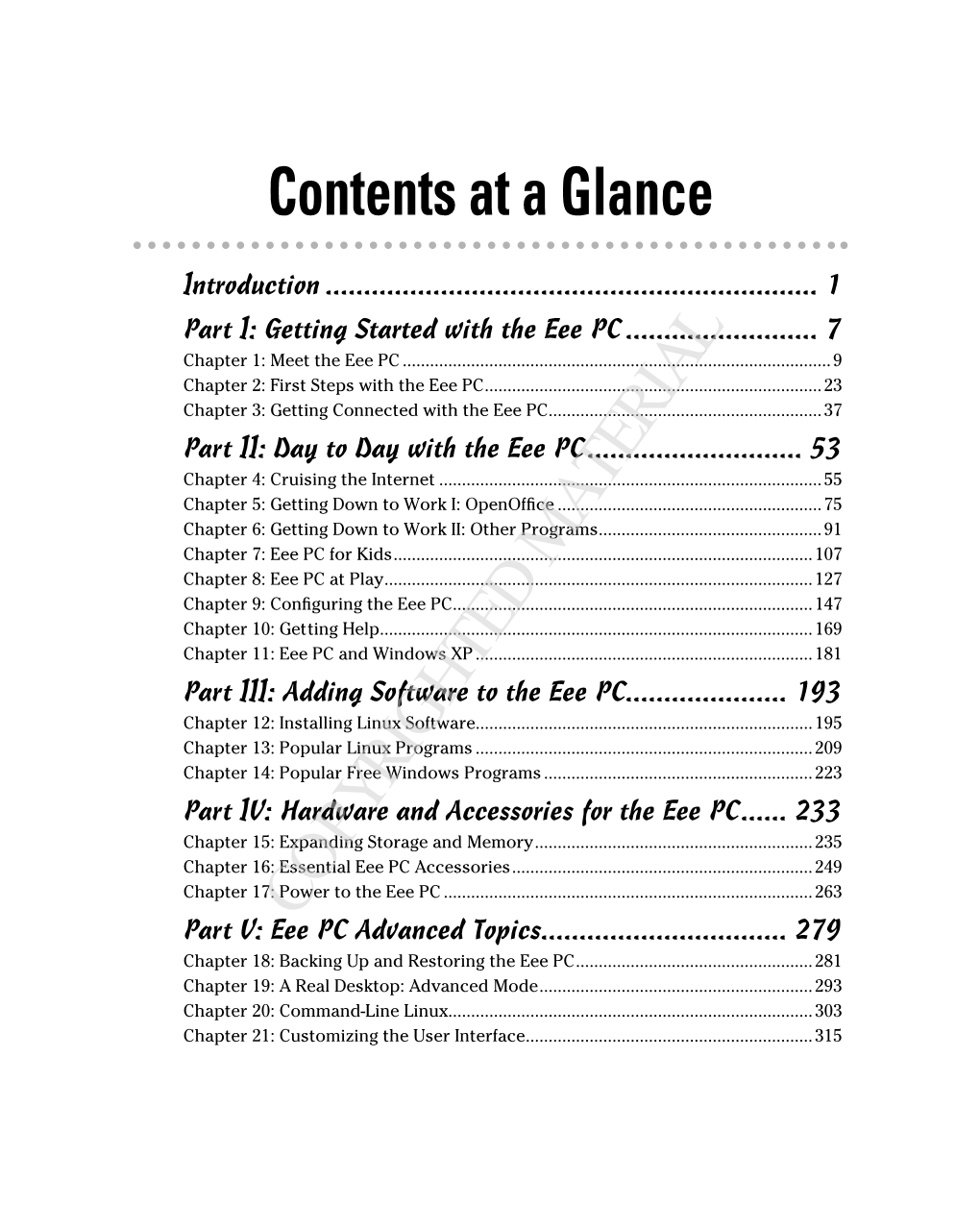 Contents at a Glance