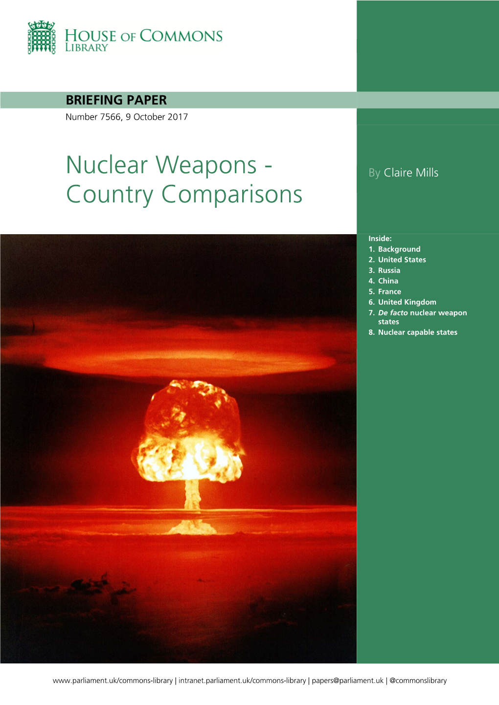 Nuclear Weapons - by Claire Mills