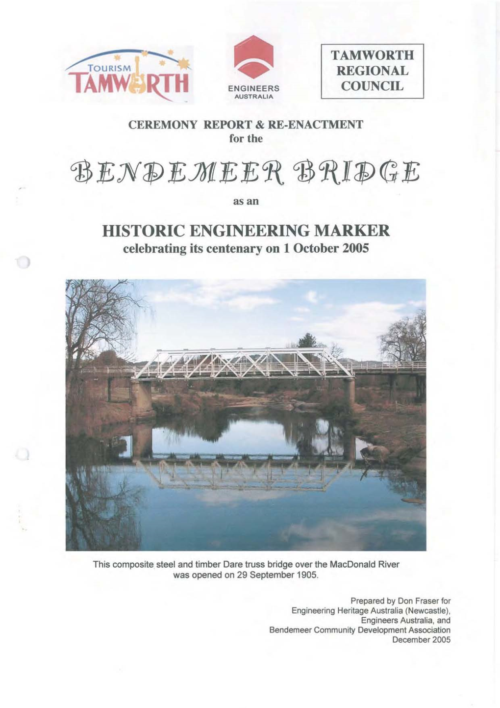 Bendemeer Bridge Opffi for All Foot Traffic