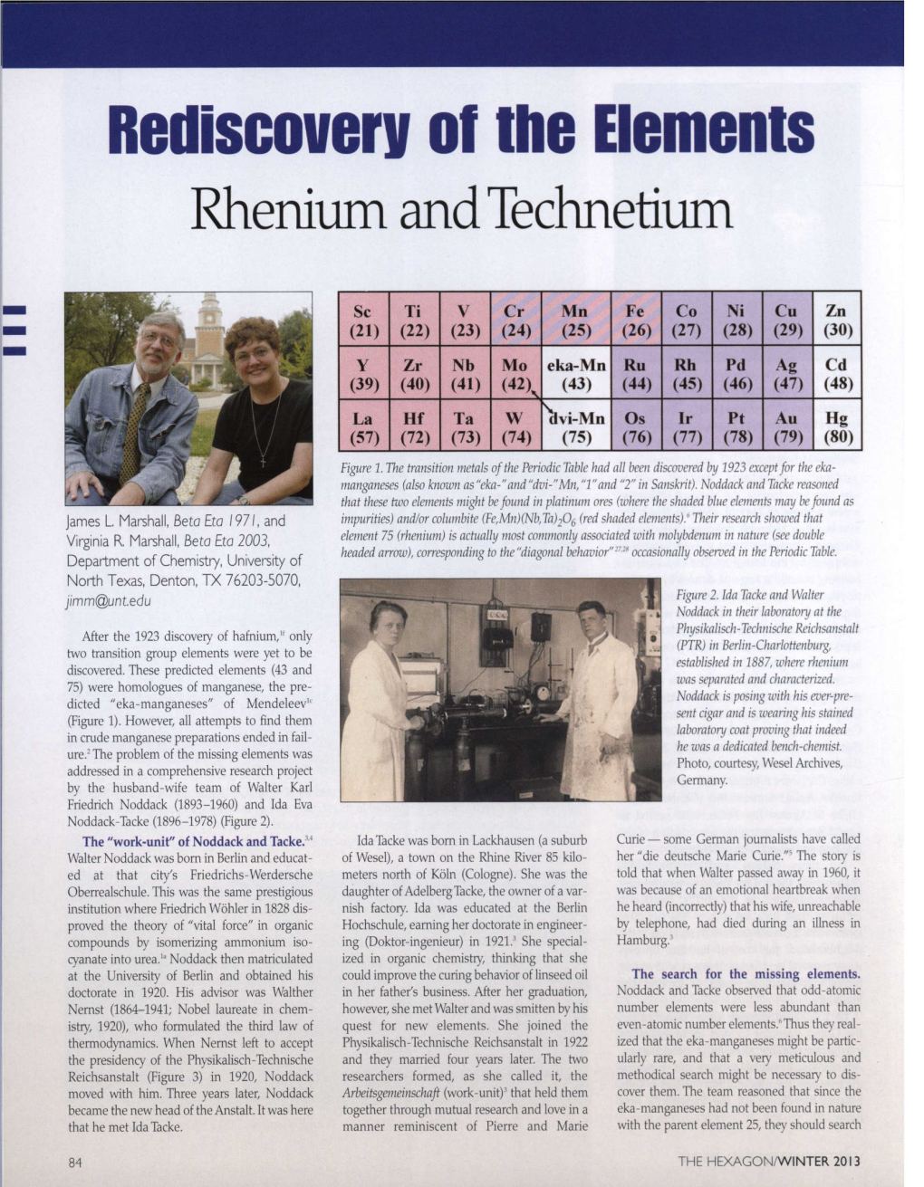 Rhenium and Technetium