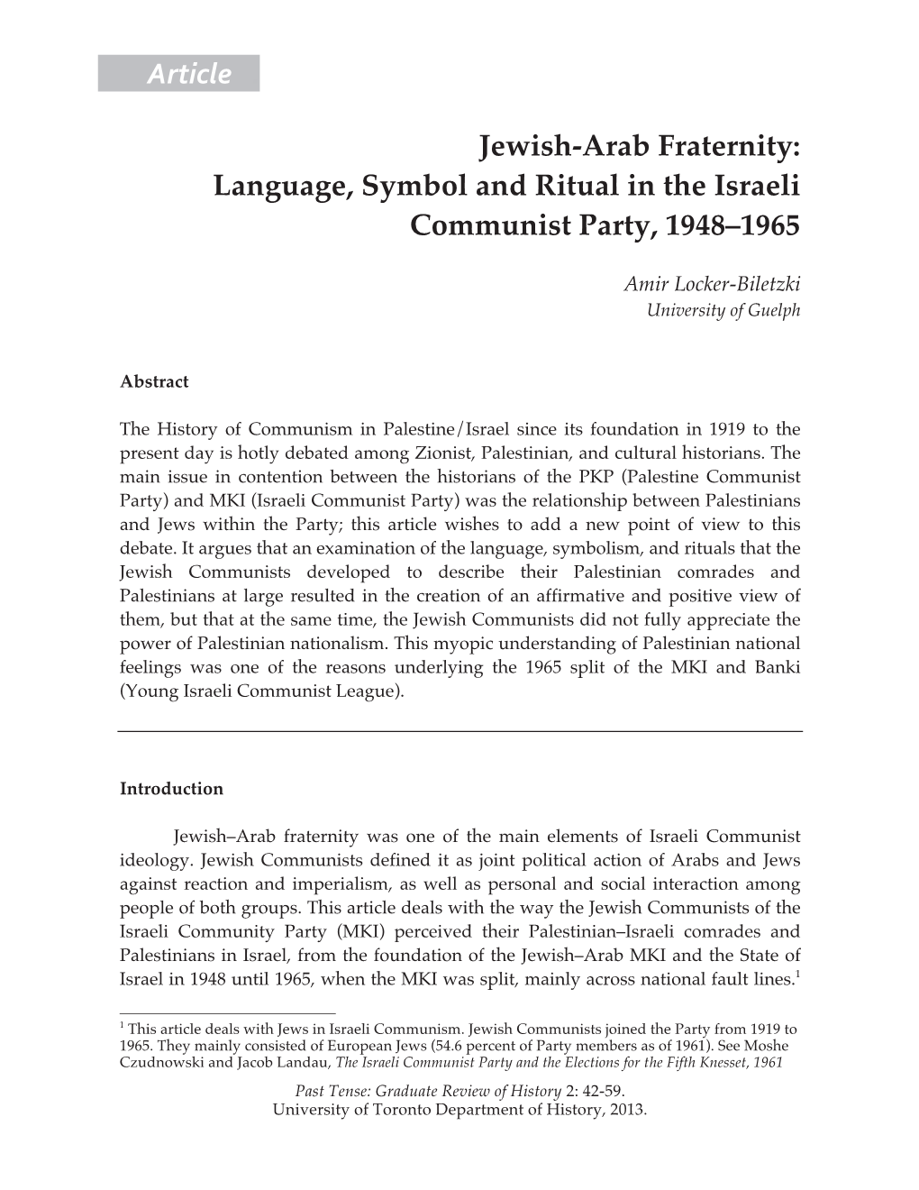 Rticle . Jewish-Arab Fraternity